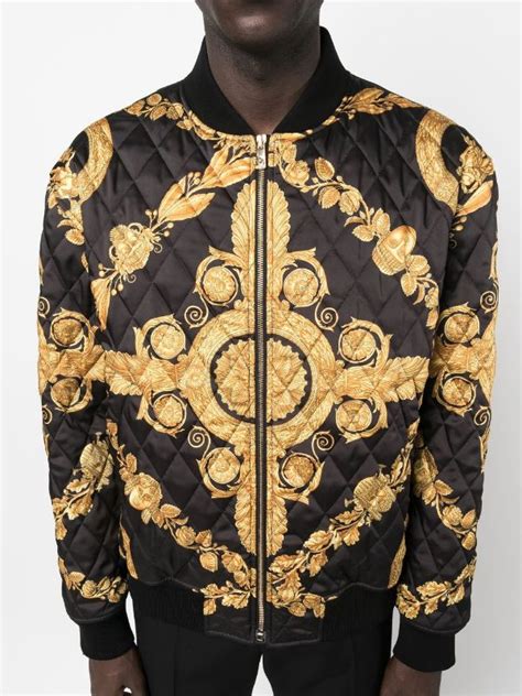 woven baseball jacket versace|Versace jacket.